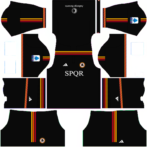 Kit / Uniforme Tercero AS Roma 2023-2024 Dream League Soccer 2019 / FTS