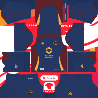 AS Roma Third kit 2024-2025 Dream League Soccer 2019 / FTS