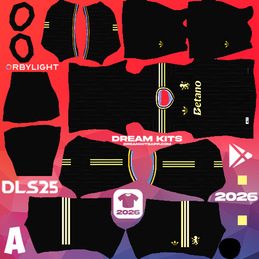 Kit / Équipement Extérieur Aston Villa 2026-2027 Dream League Soccer / DLS 2026 512x512 PNG