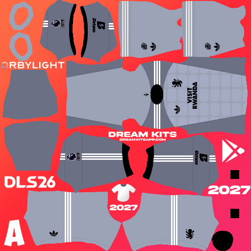 Kit / Equipamento Goleiro Visitante Aston Villa 2026-2027 Dream League Soccer / DLS 2026 512x512 PNG