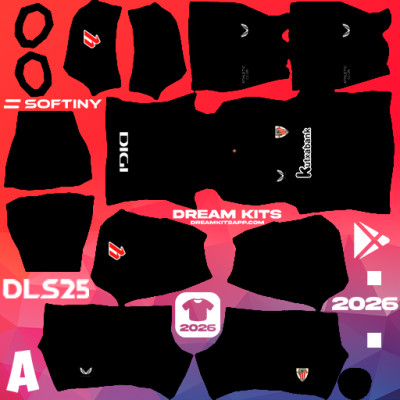 Kit / Equipamento GOL Titular Athletic Club Bilbao 2025-2026 Dream League Soccer / DLS 2025