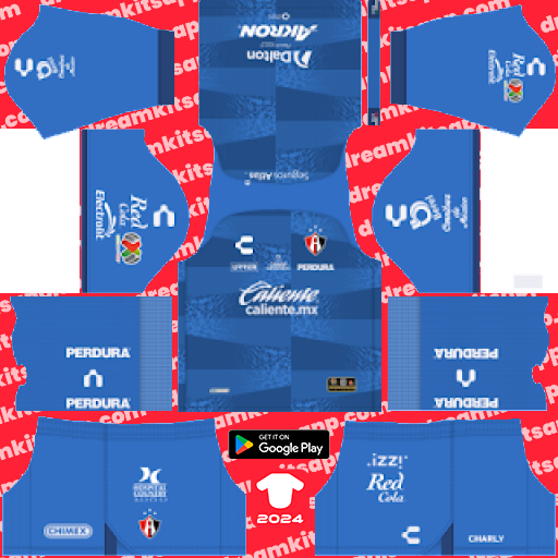 Kit / Uniforme POR Local Atlas 2023-2024 Dream League Soccer 2019 / FTS