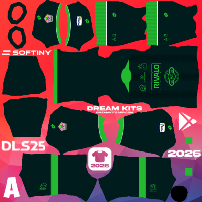 Kit / Équipement Extérieur Atlético Bucaramanga 2025 Dream League Soccer / DLS 2025 512x512 PNG