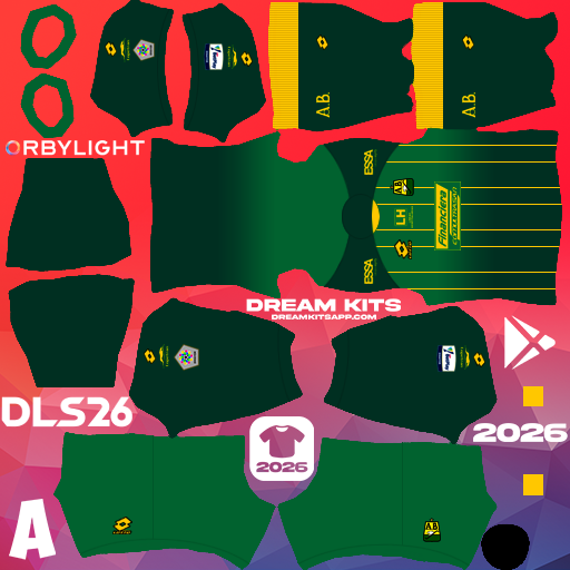 Kit Away Atlético Bucaramanga 2026 Dream League Soccer / DLS 2026 512x512 PNG