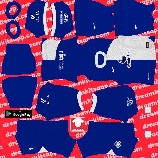 Kit / Uniforme Visitante Atletico de Madrid 2023-2024 Dream League Soccer 2025