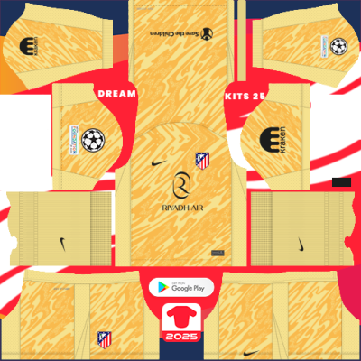 Atletico de Madrid GK Third kit 2024-2025 Dream League Soccer 2019 / FTS