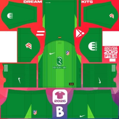Kit GK Third Atletico de Madrid 2025-2026 Dream League Soccer 2019 DLS / FTS