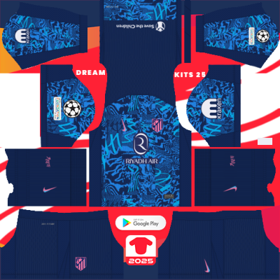 Atletico de Madrid Third kit 2024-2025 Dream League Soccer 2019 / FTS