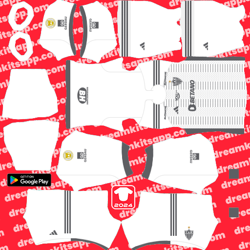 Atlético Mineiro Away kit 2024 Dream League Soccer 2025