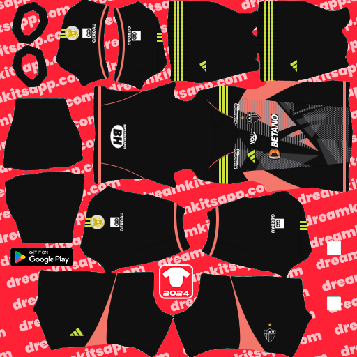 Atlético Mineiro GK Away kit 2024 Dream League Soccer 2025