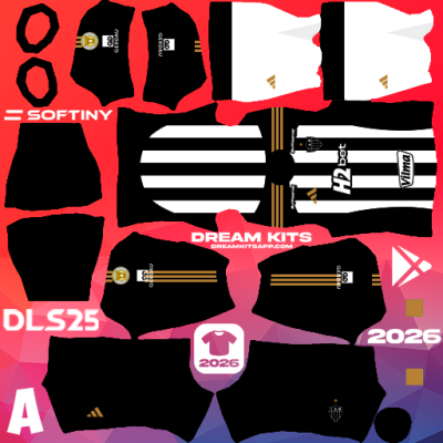 Kit Home Atlético Mineiro 2025 Dream League Soccer / DLS 2025