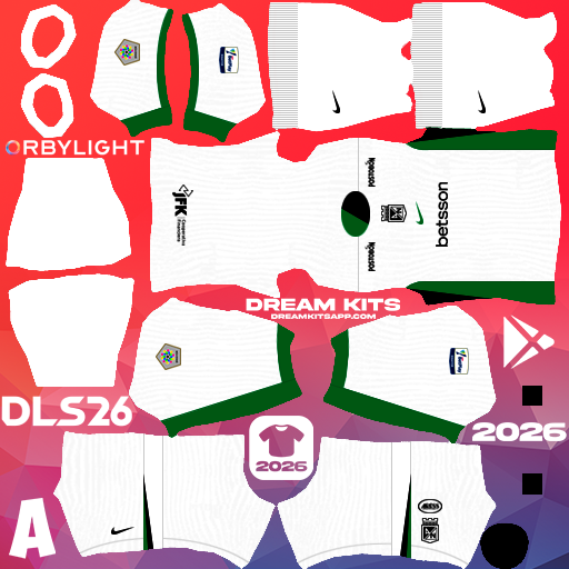 Kit Away Atlético Nacional 2026 Dream League Soccer / DLS 2026 512x512 PNG
