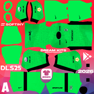 Kit / Equipamento Terceiro Atlético Nacional 2025 Dream League Soccer / DLS 2025 512x512 PNG