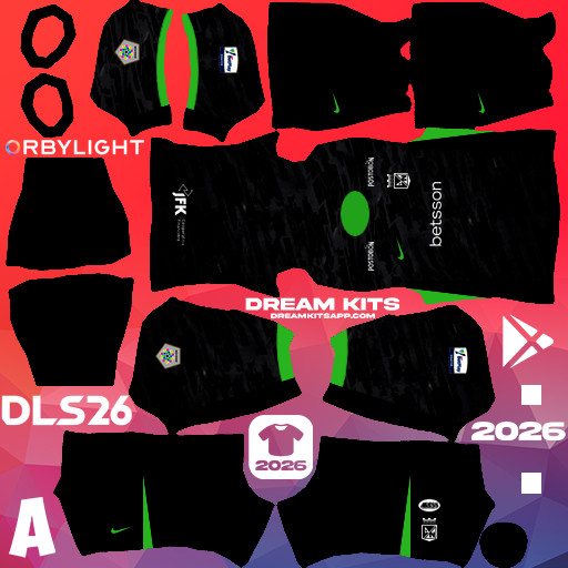 Kit Third Atlético Nacional 2026 Dream League Soccer / DLS 2026 512x512 PNG