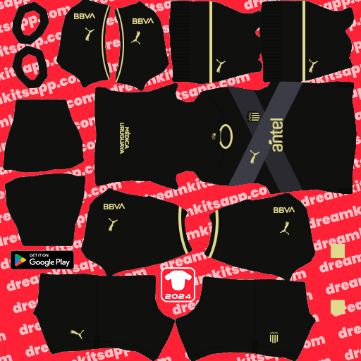 Atlético Peñarol Away kit 2024 Dream League Soccer 2025