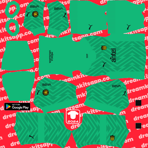 Atlético Peñarol GK Away kit 2024 Dream League Soccer 2025