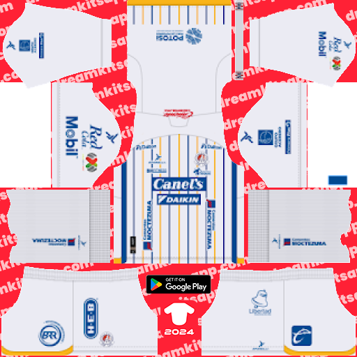 Atlético San Luis GK Home kit 2023-2024 Dream League Soccer 2019 / FTS