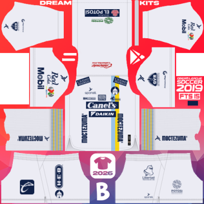 Kit / Équipement GB Domicile Atlético San Luis 2025-2026 Dream League Soccer 2019 DLS / FTS