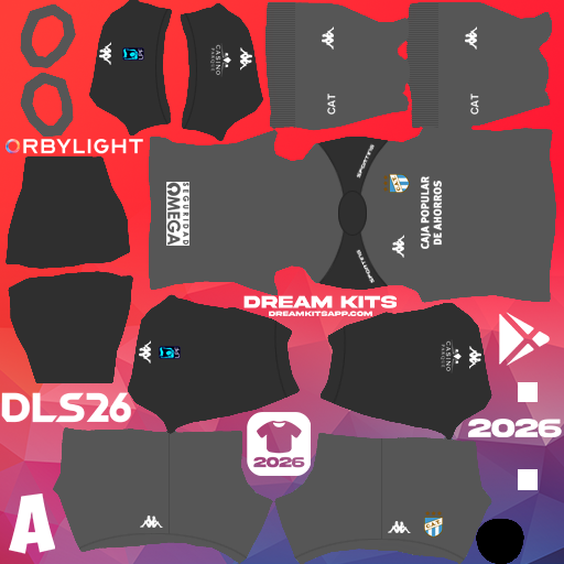 Kit Goalkeeper Away Atlético Tucuman 2026 Dream League Soccer / DLS 2026 512x512 PNG