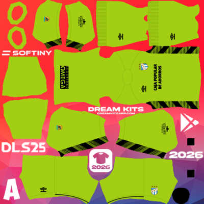 Kit / Équipement GB Domicile Atlético Tucuman 2025 Dream League Soccer / DLS 2025 512x512 PNG