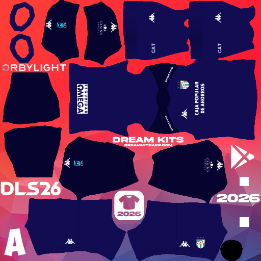 Kit Goalkeeper Home Atlético Tucuman 2026 Dream League Soccer / DLS 2026 512x512 PNG