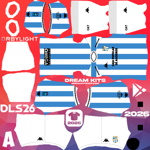 Kit Home Atlético Tucuman 2026 Dream League Soccer / DLS 2026 512x512 PNG