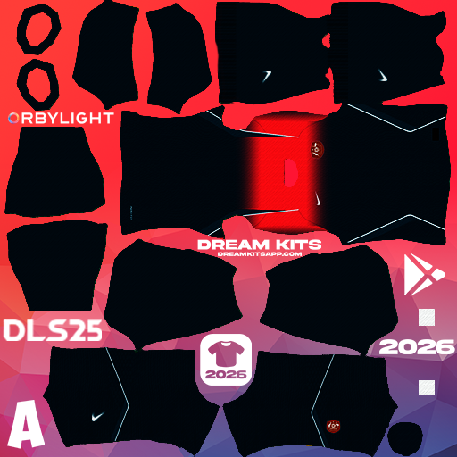 Kit / Uniforme Visita Australia 2026 Dream League Soccer / DLS 2026 512x512 PNG