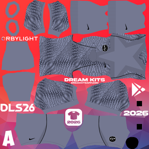 Kit / Uniforme Portero Visita Australia 2026 Dream League Soccer / DLS 2026 512x512 PNG