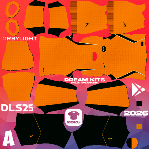 Kit Home Australia 2026 Dream League Soccer / DLS 2026 512x512 PNG