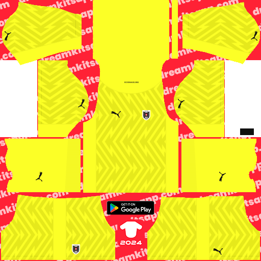 Kit / Uniforme POR Local Austria 2024 Dream League Soccer 2019 / FTS