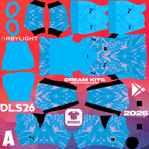 Kit / Équipement Gardien de but Domicile Austria 2026 Dream League Soccer / DLS 2026 512x512 PNG