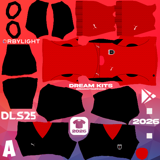 Kit Home Austria 2026 Dream League Soccer / DLS 2026 512x512 PNG