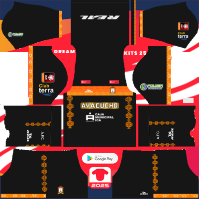 Kit Away Ayacucho FC 2025 Dream League Soccer 2019 DLS / FTS
