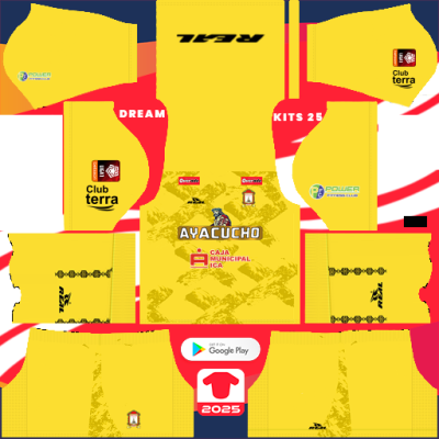 Kit GK Away Ayacucho FC 2025 Dream League Soccer 2019 DLS / FTS