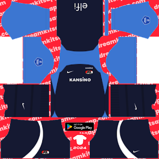 AZ Alkmaar Away kit 2023-2024 Dream League Soccer 2019 / FTS