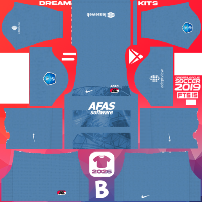 Kit Away AZ Alkmaar 2025-2026 Dream League Soccer 2019 DLS / FTS 512x512 PNG