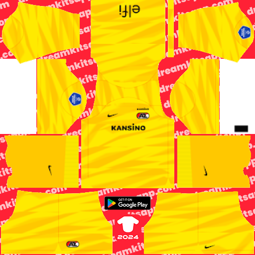 AZ Alkmaar GK Away kit 2023-2024 Dream League Soccer 2019 / FTS