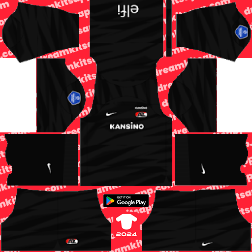 AZ Alkmaar GK Home kit 2023-2024 Dream League Soccer 2019 / FTS