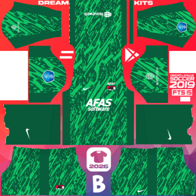 Kit GK Home AZ Alkmaar 2025-2026 Dream League Soccer 2019 DLS / FTS 512x512 PNG