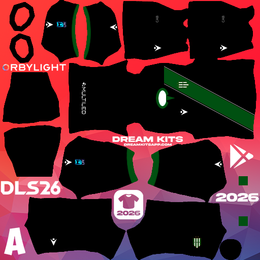 Kit / Equipamento Visitante Banfield 2026 Dream League Soccer / DLS 2026 512x512 PNG