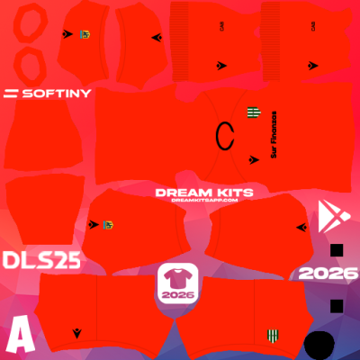 Kit / Équipement GB Domicile Banfield 2025 Dream League Soccer / DLS 2025 512x512 PNG