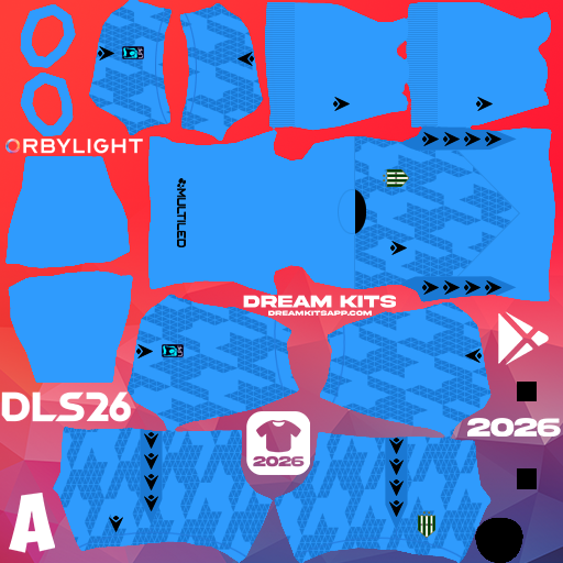 Kit / Equipamento Goleiro Terceiro Banfield 2026 Dream League Soccer / DLS 2026 512x512 PNG