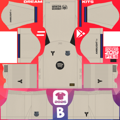 Kit Away Barcelona 2025-2026 Dream League Soccer 2019 DLS / FTS
