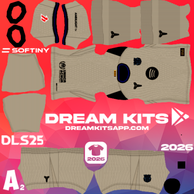 Kit Away Barcelona 2025-2026 Dream League Soccer / DLS 2025