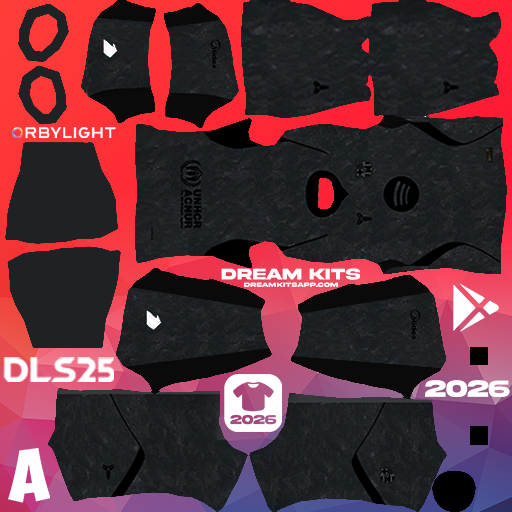 Kit / Equipamento Goleiro Visitante Barcelona 2026-2027 Dream League Soccer / DLS 2026 512x512 PNG