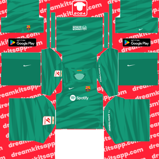 Barcelona GK Home kit 2023-2024 Dream League Soccer Classic