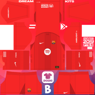 Kit GK Third Barcelona 2025-2026 Dream League Soccer 2019 DLS / FTS