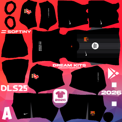 Kit / Équipement GB Troisième Barcelona 2025-2026 Dream League Soccer / DLS 2025