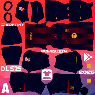 Kits Barcelona LaLiga EA Sports 2025 2026 DLS 2026 DREAM KITS