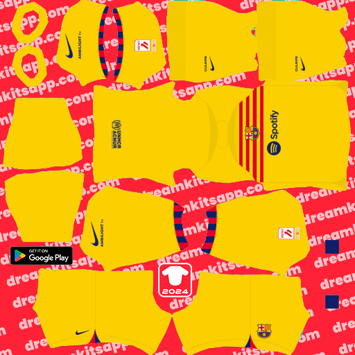 Kit / Uniforme Especial Barcelona 2023-2024 Dream League Soccer 2025